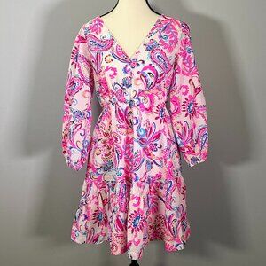 Lilly Pulitzer Deacon 3/4 Sleeve Women's Size 6 Coconut Flitting Dress NWT